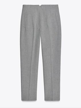 Zara High Waisted Pants Trousers Size Medium Grey